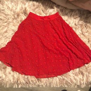 ModCloth label red elastic waist skirt